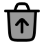 Deletethrow icon with duotone rounded style