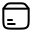 Deliverybox icon with stroke rounded style