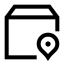 Deliverytracking icon with stroke sharp style