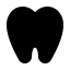 Dentaltooth icon with solid rounded style