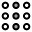Dialpadcircle icon with duotone rounded style
