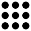 Dialpadcircle icon with solid sharp style
