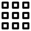 Dialpadsquare icon with stroke sharp style