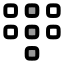 Dialpadsquare icon with duotone rounded style