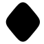 Diamond icon with solid rounded style