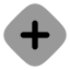 Diamondplus icon with bulk rounded style
