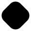 Diamond icon with solid rounded style