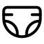 Diaper icon with stroke standard style