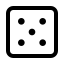 Dicefaces icon with stroke standard style