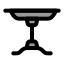 Diningtable icon with duotone rounded style