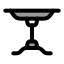 Diningtable icon with duotone standard style