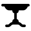 Diningtable icon with solid rounded style