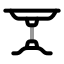 Diningtable icon with twotone rounded style