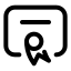 Diploma icon with stroke standard style