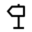 Directionleft icon with stroke sharp style