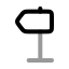 Directionleft icon with twotone rounded style