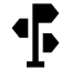 Directions icon with solid sharp style
