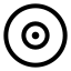 Disc icon with stroke sharp style