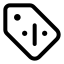Discounttag icon with stroke standard style