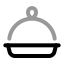 Dish icon with twotone rounded style