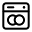 Dishwasher icon with stroke standard style