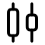 Distributehorizontalcenter icon with stroke rounded style