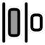 Distributehorizontalleft icon with duotone rounded style