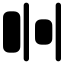 Distributehorizontalright icon with solid rounded style