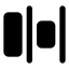 Distributehorizontalright icon with solid standard style