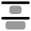 Distributeverticaltop icon with bulk rounded style