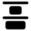 Distributeverticaltop icon with solid standard style