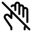 Donottouch icon with stroke standard style