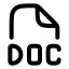 Doc icon with stroke rounded style