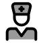 Doctor icon with duotone standard style