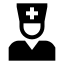 Doctor icon with solid sharp style
