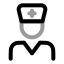 Doctor icon with twotone rounded style