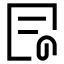 Documentattachment icon with stroke sharp style
