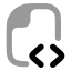 Documentcode icon with bulk rounded style