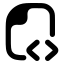 Documentcode icon with solid rounded style