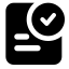 Documentvalidation icon with solid standard style