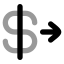 Dollarsend icon with bulk rounded style