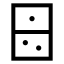 Domino icon with stroke sharp style