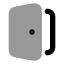 Door icon with bulk rounded style