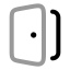 Door icon with twotone rounded style