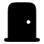Door icon with solid rounded style