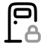 Doorclosedlocked icon with twotone rounded style