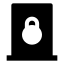 Doorlock icon with solid sharp style
