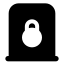 Doorlock icon with solid standard style