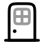 Door icon with twotone rounded style