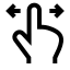 Drag icon with stroke sharp style